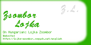 zsombor lojka business card